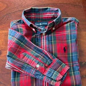 Ralph Lauren Kids Red and Blue Plaid Shirt